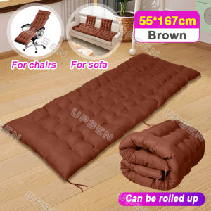 [Big Size]Comfortable Soft Foldable Chair Cushion Pearl Cotton Recliner Seat Mat Cleopatra Cover Breathable Bed Mattress Cushion Foam 165*53*8CM /180*55*8CM Breathable Bed Mattress