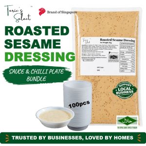 [SG Bundle] Terics Select Halal Roasted Sesame Dressing with Disposable Plastic Chilli Plate 顶立贸易 清真 芝麻酱