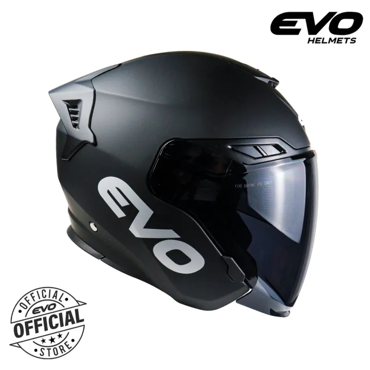 EVO RX-5 Plain Half Face Dual Visor Helmet with Free Clear Lens | Lazada PH