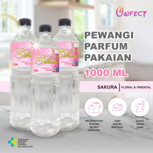 [Best Seller] Parfum Laundry SAKURA/pewangi pakaian laundry/Parfum pewangi pakaian laundry murah kemasan 1000ml BEST PRICE/WANGI TAHAN LAMA