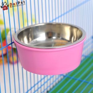 Bát Gắn Chuồng Hai Lớp Inox Và Nhựa Cao Cấp BGC004