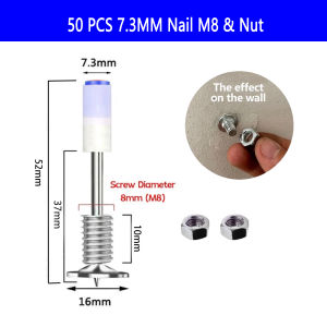 Round Steel Nail(500PCS 25mm)for Manual Steel Nails Tool Ceiling Artifact Special Integrated Nail Concrete ​Rivet Tool Steel Wall Anchor Wire Slotting Device