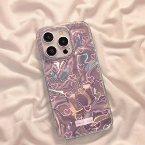 Casing hp iPhone 11 iPhone 7 Plus 12 14 13 15 Pro Max iPhone XR 8Plus X XS Max iPhone 6s 7 8 6 Plus SE 2020 Casing Lanyard Laser Polka Dot Shape Fantasy Glitter Hard Case