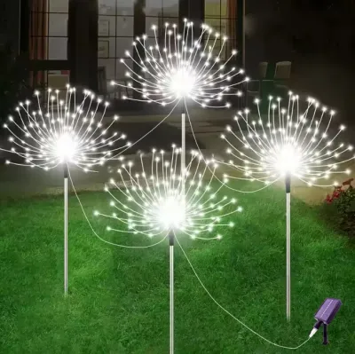 【Buy 1 Get 4】Solar Fireworks Lights Outdoor Waterproof with 8 Lighting Modes for Christmas Party Garden Home and Wedding Decor