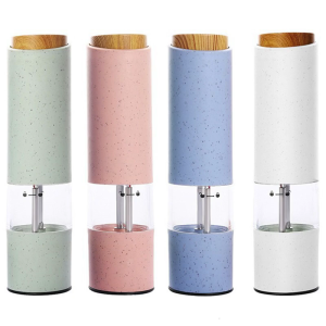 Automatic Salt Peppers Mill Operated Adjustable Grindings Size Spill Proof Design Easy Refills Color Collection