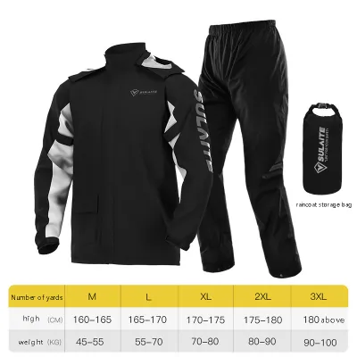 SG [IN STOCK] Motorcycle Raincoat PVC Night Reflect Hooded Outdoor Rainwear 100% Waterproof Riding Running Lightweight Raincoat