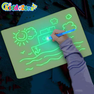 KiddoZone Kid Light Drawing Pad Luminescent Board Glow in Dark Painting Developing Educational Toy-A5
