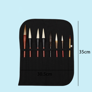 16 Slots Canvas Paint Brush Bag Roll Up Storage Bag Holder for Acrylic Watercolor Oil Brush