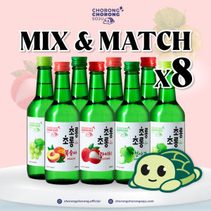 [Mix & Match Bundle of 8] Chorong Chorong Soju - 8 x 360ml | Green Grape | Green Apple | Lychee | Peach | KOREAN SOJU | DIRECT FROM KOREA