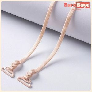 E.B.【Ready in Stock】 1Pair Women Thin Bra Straps 0.5cm Invisible Non-slip Underwear Shoulders Bra Straps For Women