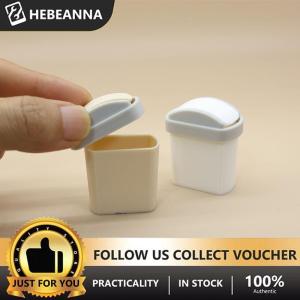 hebeanna 1Pcs Mini Flip Cover Trash Can Dustbin Miniature Toy Model Scene Doll House Accessories Simulation Mini Waste Bin