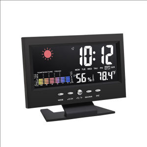 【Rẻ】Đồng Hồ Để Bàn LED Màn Hình LCD Báo Thức Cảm Biến Âm Thanh