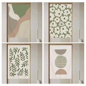 Door Curtain Noren with Rods Long Japanese Style For Door Entrance Kitchen Doorway And Room Divider