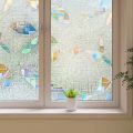 (45cm*200cm) GS Window Privacy Film – Decorative Frosted Glass Sticker, Removable & Non-Adhesive for Home & Office. 