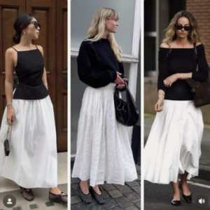 Sonia Summer Beach Casual  Boho Office Wear  Multi Way to Wear Midi Skirt