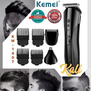 ( BISA COD ) Mesin Cukur Kemei KM-1407 Clipper 3 in1 Alat cukur rambut charge
