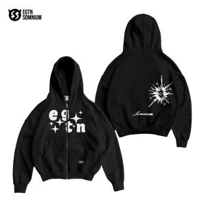 Hoodie Boxy zipper EgtnSomnium METEOR Pria & Wanita