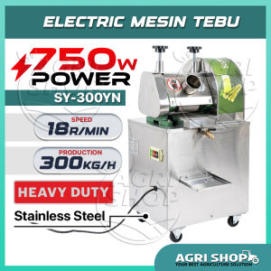 Agrishop SY-300N Sugar Cane Machine (Heavy Duty) with Electric Motor Mesin Tebu Keluli Tahan Karat
