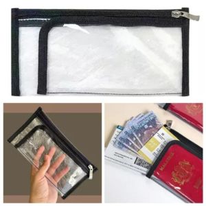 PVC Cosmetic Bag Transparent Multi-function Travel Passport Holder Portable Waterproof For Document Storage