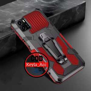 Casing Hp Untuk Vivo Y15s 2021 Hardcase Robot Kickstand Armor Belt Clip Terbaru