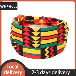 [COD] WHPHous Ship within 24 hours Fashion Cotton Stretch Headband African Pattern Print Twist Style Elastic Hair Band Wide Hairbands Bandana Turban Knot Headwrap