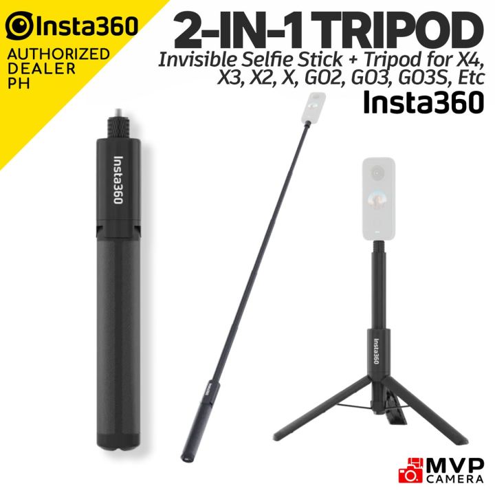 [OFFICIAL PH] Insta360 2-in-1 Invisible Selfie Stick Tripod for X3 GO  ONE X2 R X CINX2CB/G MVP