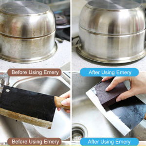Magic sponge cleaning brush rub emery to remove rust scale kitchen decontamination