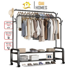 [ BH Trọn Đời] Giá Treo Quần Áo Kèm Kệ Giày Dép Chất Liệu INOX Không Gỉ Nhập Khẩu Châu ÂU- Oai Homes