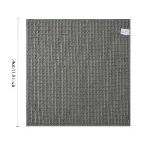 Microfiber Waffle Weave Dish Cloths Quick Drying Gray Kitchen Coffee Machine Cleaning Cloth