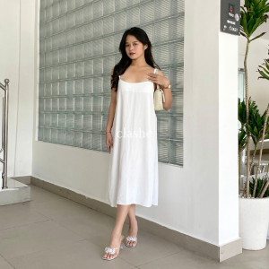 Dress Cantik Kekinian Gaun Wanita Dewasa Crinkle Airflow Anti Lecek Korean Style Terbaru Ootd Anya Dress by Clashe