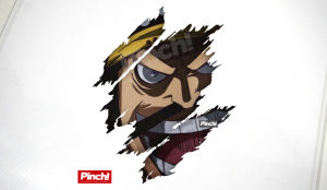 Pinch - One Piece Grunge Cut Sticker - Gol D Roger Pirate King