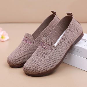 Free Shipping Middle-Aged And Elderly WomenS Slip-On Flat Shoes Non-Slip Soft-Soled Cloth Shoes