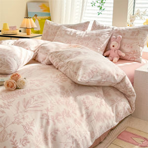 Washed Cotton Quilt Cover Floral Single Duvet Cover Queen/King Comforter Cover Washable