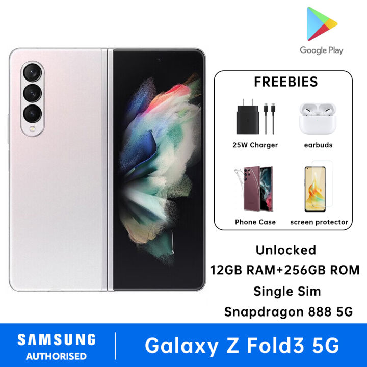Samsung Galaxy Z Fold3 5G Smartphones 12GB RAM + 256GB ROM 7.6" Foldable AMOLED NFC Snapdragon 888 Original Cell Phone US Version