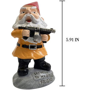 Garden Gnome 3D Ornament Dwarf Yellow Holding  Dwarf Christmas Decoration Ornament Home Design Elf