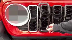 Cornerr JeCar ABS Car Grille Ring Covers Front Bumper Grill Trim Ornmaent For Jeep Wrangler JL JT Gladiator 2024 Up Exterior Accessories N7Y3P