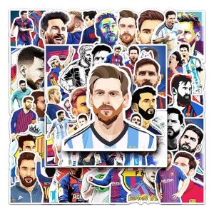 51ชิ้นดาวฟุตบอล Lionel Andrés การ์ตูนกระเป๋าสติ๊กเกอร์กราฟิตี้ของเล่นเด็กเคสโทรศัพท์สติกเกอร์กันน้ำ