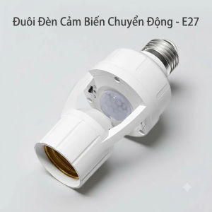 Đui đèn/ Chuôi đèn xoáy cảm biến chuyển động CĐCB01 Điện Quang tự bật tắt tiết kiệm điện (E27 hồng ngoại max 60W)