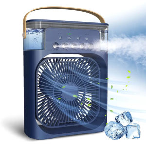 6 Inches Air Conditioner Cooling Fan With 5 Sprays 7 Color Light Portable Fan Air Cooler Kipas  Fan Air Humidifier
