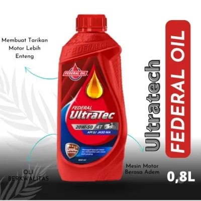 Oli Motor Bebek Federal Ultratec 800 ML SAE 20W-50