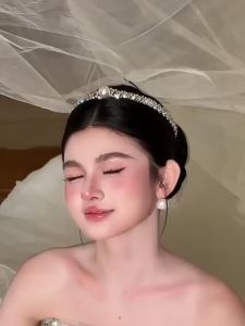 Koreab Zircon Wedding Crowns Headpieces Crystal Evening Brides Hair Accessories Prom Jewelryn