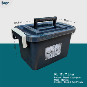 Container Box handle ez kb 30 Liter Kotak Serbaguna Penyimpanan Kuat dan Kokoh Plastik Hitam 30 38 31 27 25 21 18 15 12 10 L BSM
