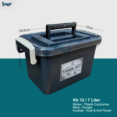 Box Kontainer murah Serbaguna Akako Bsm 200 Liter 100 - 70 - 50 - 40 - 21 - 12 Warna Hitam Kotak Penyimpanan Storage Plastik Multifungsi