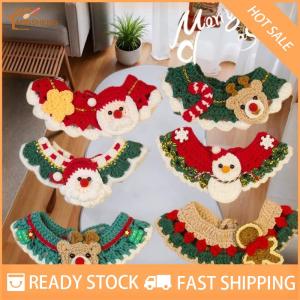 MIH ✨ COD ✨ ผ้าพันคอสำหรับสัตว์เลี้ยงสำหรับเทศกาลคริสต์มาสผ้าพันคอรูปการ์ตูนน่ารักสำหรับสุนัขแมวกวางเรนเดียร์ตุ๊กตาหิมะเครื่องแต่งกายสำหรับสัตว์เลี้ยงอุปกรณ์เสริมสำหรับสัตว์เลี้ยง