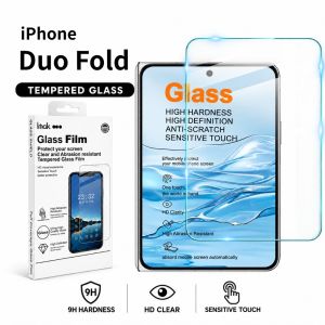 Tempered Glass For iPhone Duo Fold Protector Film Anti Scratch 9H Hardness Oleophobic Coating FM0001
