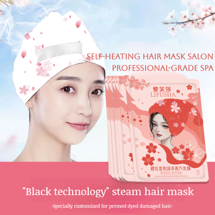 Steam Hair Mask Cap SelfHeating Hair Smoothing Conditioner | Lazada