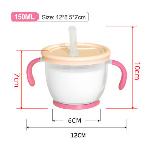 Baby Water Cup Straw Training Mug Baby Feeding Cup Baby Drinking Bottle 150ml - to 5 Years