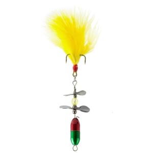 Fishing Baits Rotating Spinner Sequins Fishing Lures 9g Propeller Wobbler Artificial Baits with Feather & Hook