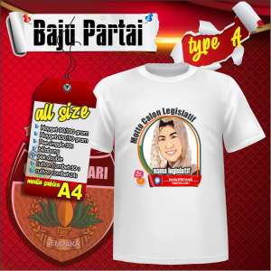 kaos caleg partai pilpres KAMPANYE murah free design min 100 pcs