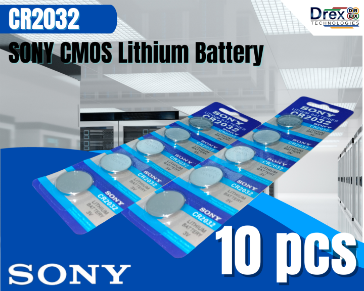 Battery Cr2032 3v Lithium Motherboard Battery Size 10 Pcs) Sony